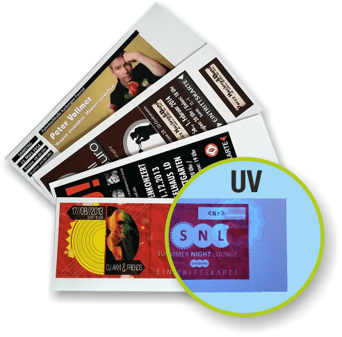 Ticket / Eintrittskarten UV (UV-Sicherheits-Papier)