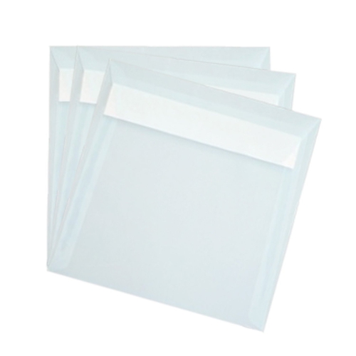 250 x Briefumschläge Quadrat 17x17cm  transparent ohne Fenster